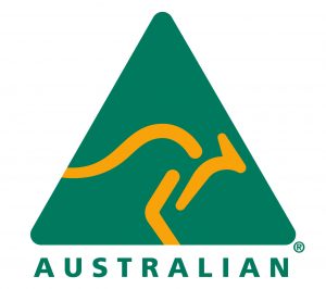 Australian made logo green and gold